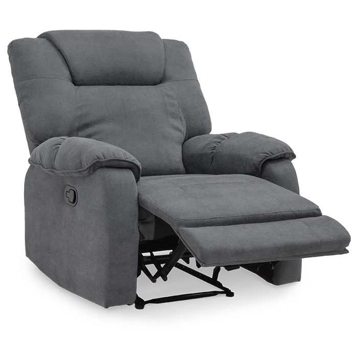 Sillon Reclinable Tela Gris Oxford Faret | Reclinables | salas